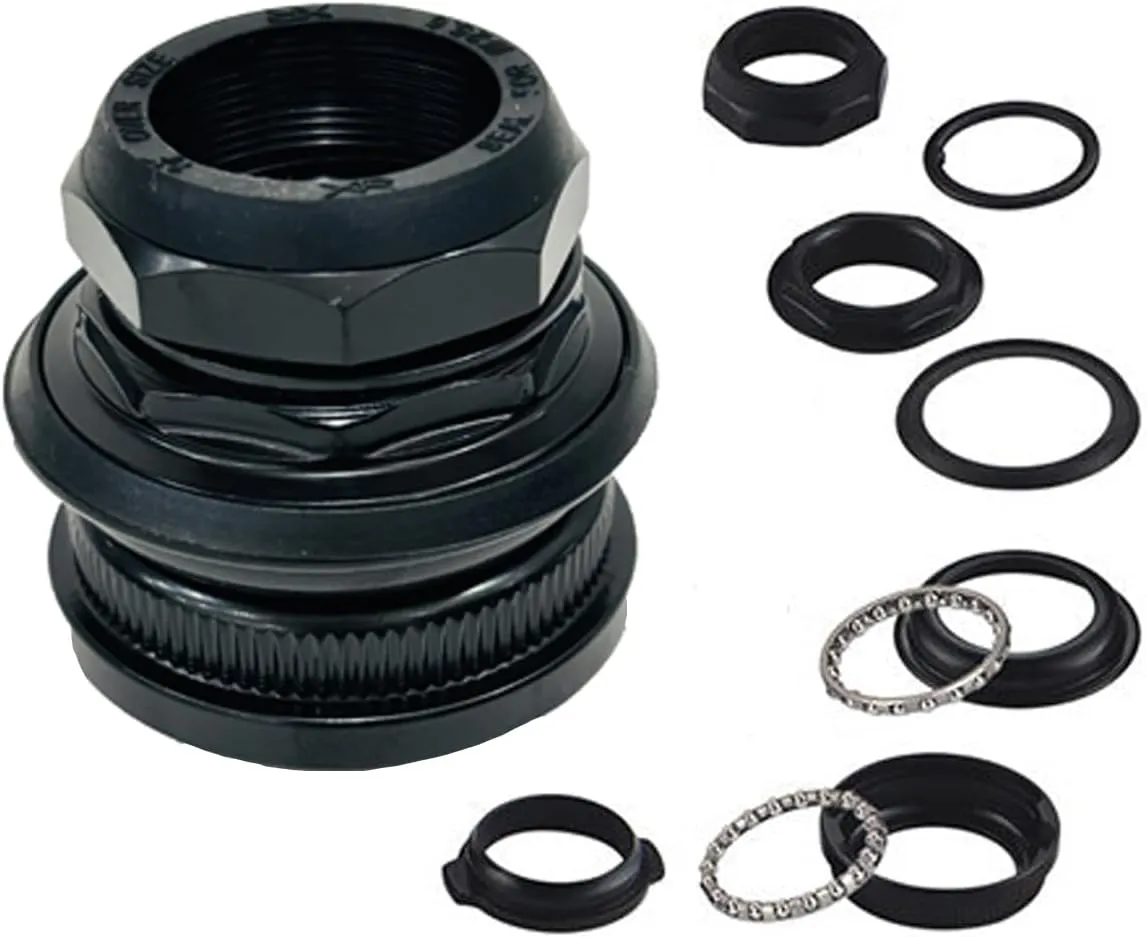 1-1/8" Threaded Bicycle Headset Combo 9pcs, Front Bike Fork Bowl Set
