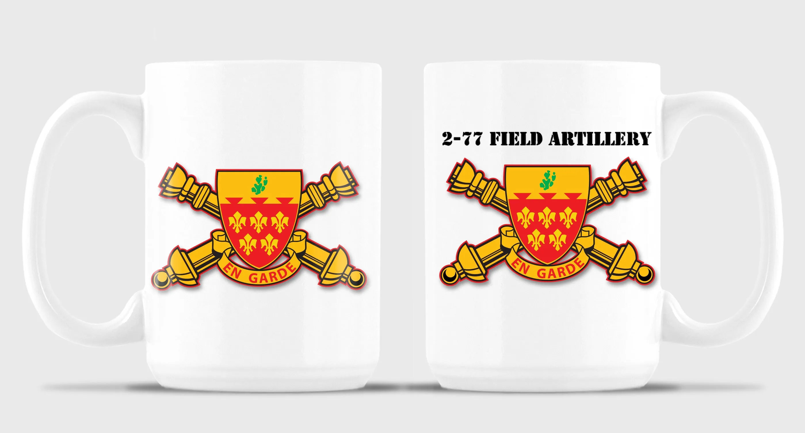 2-77 15 oz Coffee Mug- All White or White with Black Trim