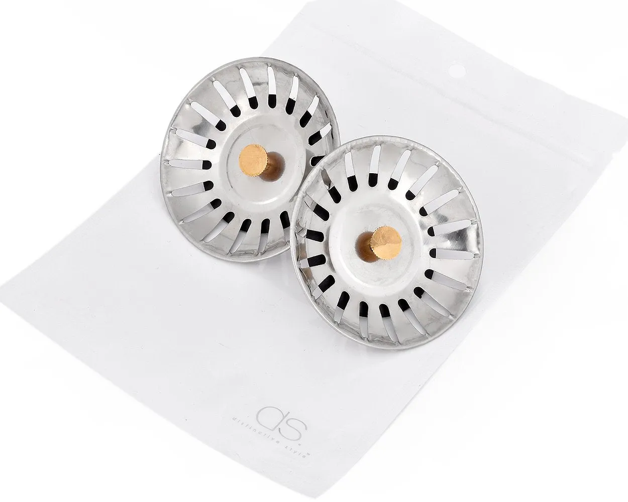 2 Pieces 8cm Stainless Steel Basket Strainer Waste Plug