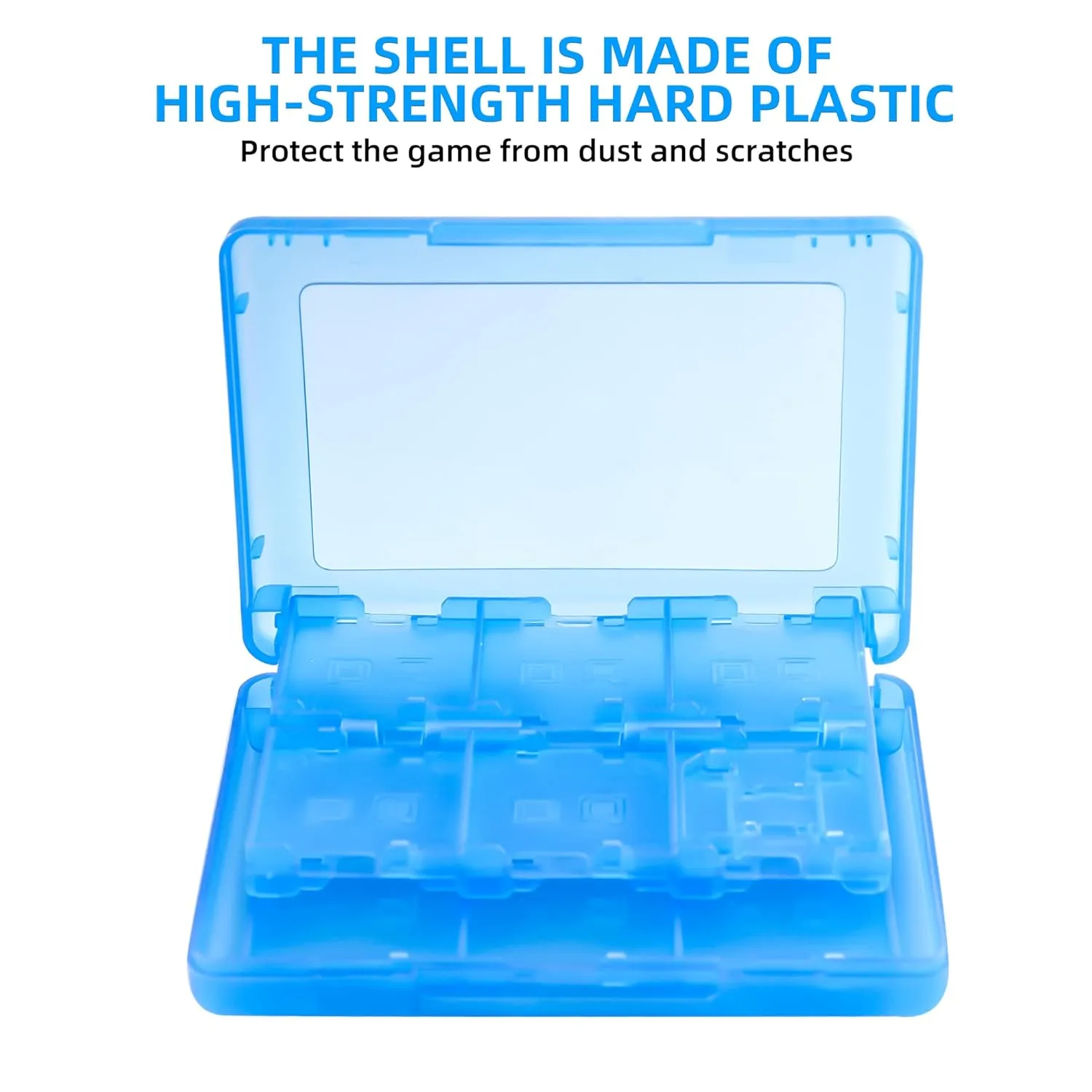3DS Game Holder Card Case, 28-in-1 Game Holder Card Case Compatible with Nintendo NEW 3DS / NEW 3DS XL / 3DS / 3DS XL / DSi / DSi XL / DS / NEW 2DS /NEW 2DS XL / 2DS/ 2DS XL Catridge Storage Box (Blue)