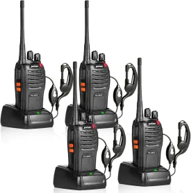 666S walkie talkies Long Range Rechargeable for Adults with Headphones and Li-ion Battery,2 Way radios has VOX/Noise Reduction/TOT/Flashlight/Monitoring/Scan Function4 Pack