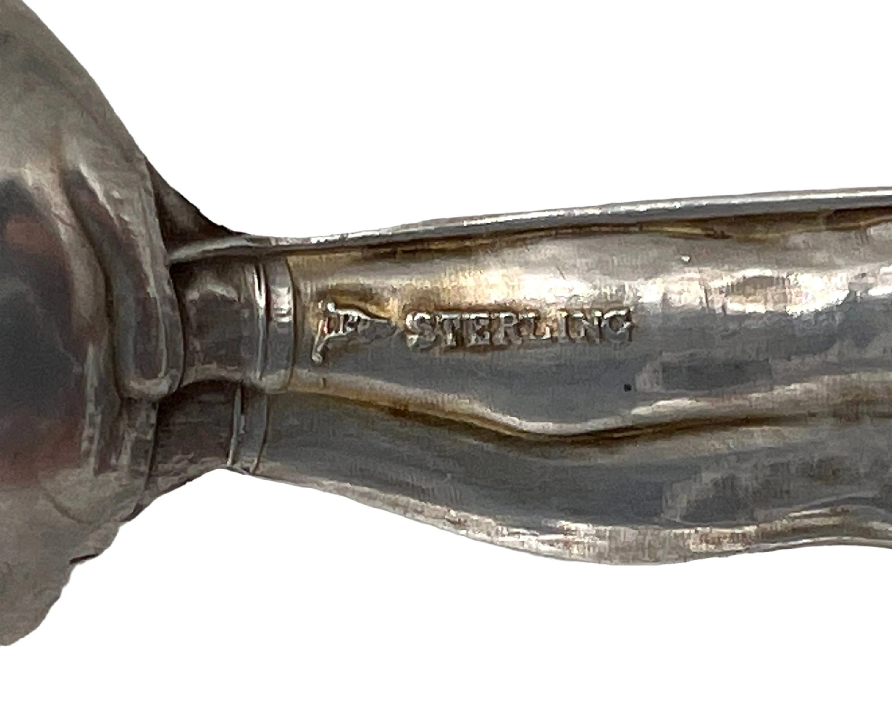Antique Indian Souvenir Spoon Fr Marquette St Ignace MI Sterling Silver Watson Mfg