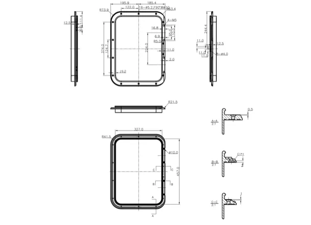 Bainbridge Marine Storm Hatch - Size 30 Flanged
