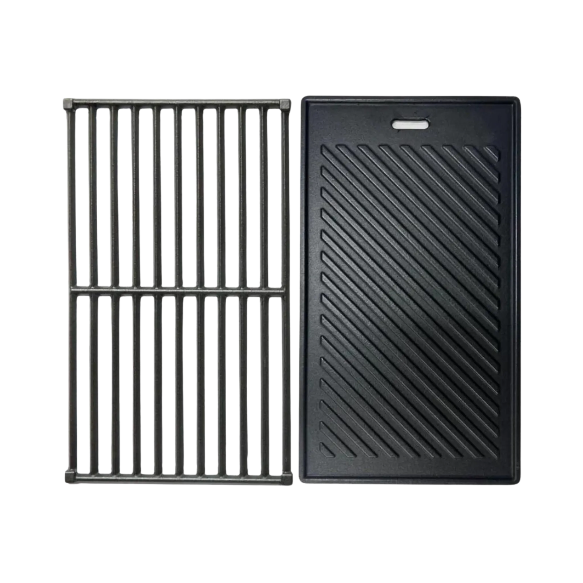 Cast Iron Grill and Reversible Griddle Set for Duo Dual Fuel
