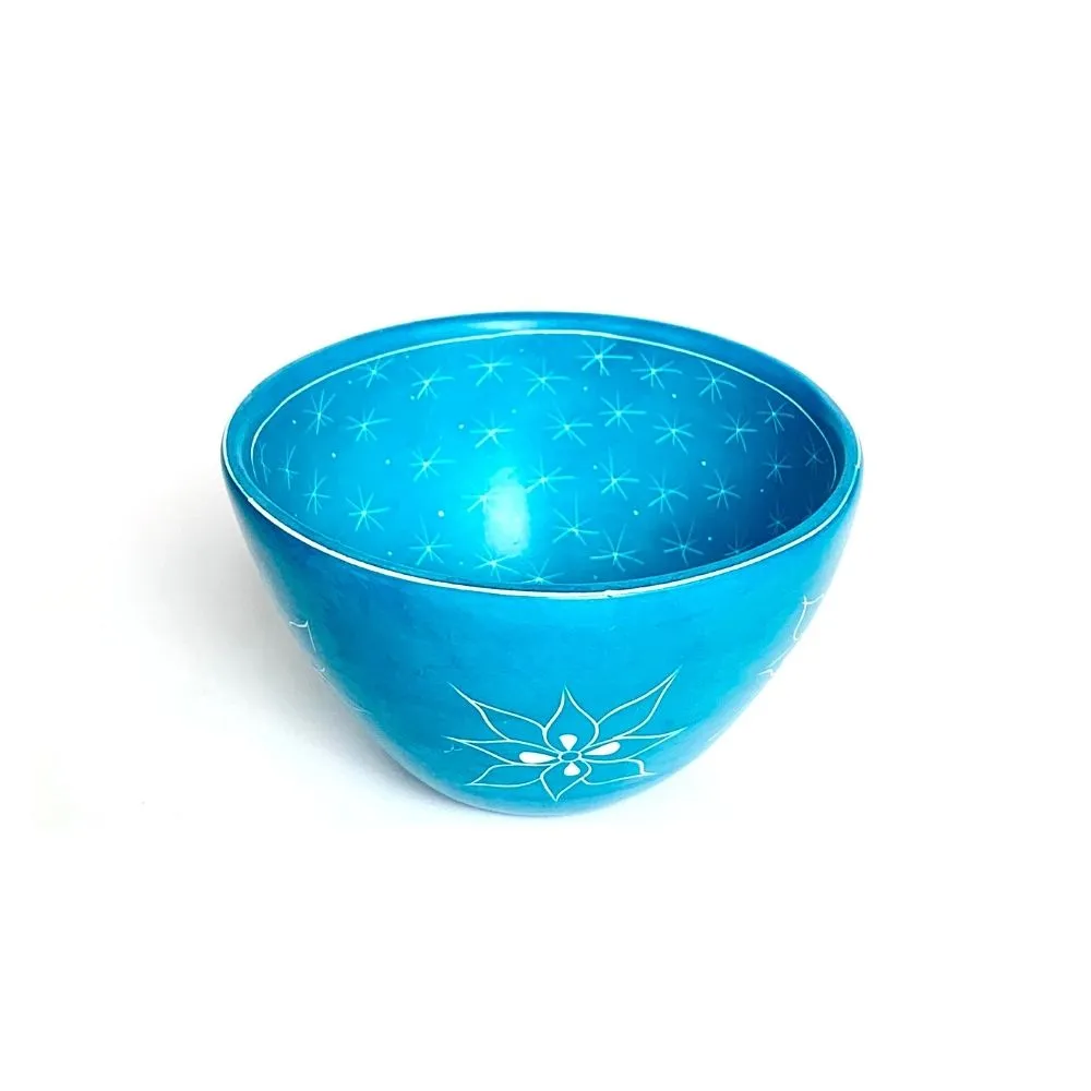 Double Pattern Soapstone Small Bowl - Pick your Color