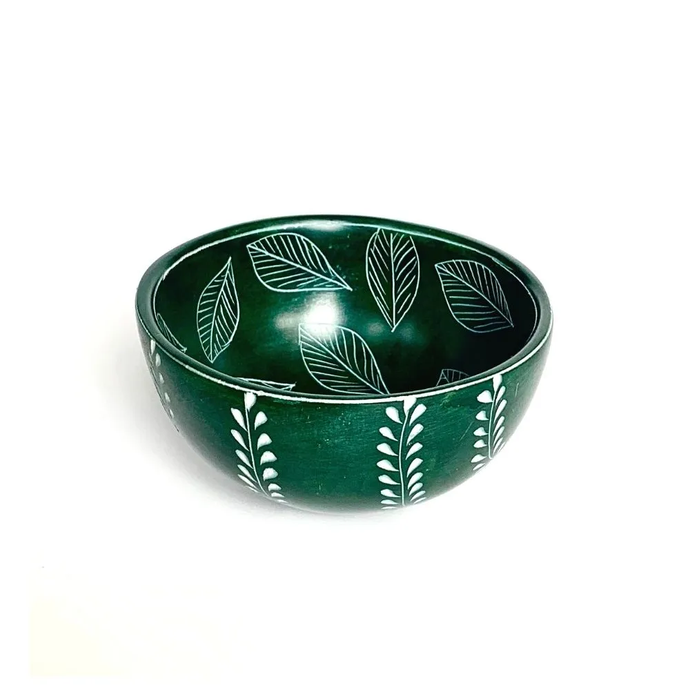 Double Pattern Soapstone Small Bowl - Pick your Color