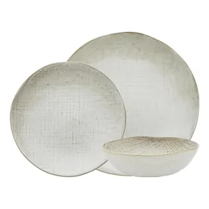 Ecology Linen 12 Piece Dinnerset - Birch