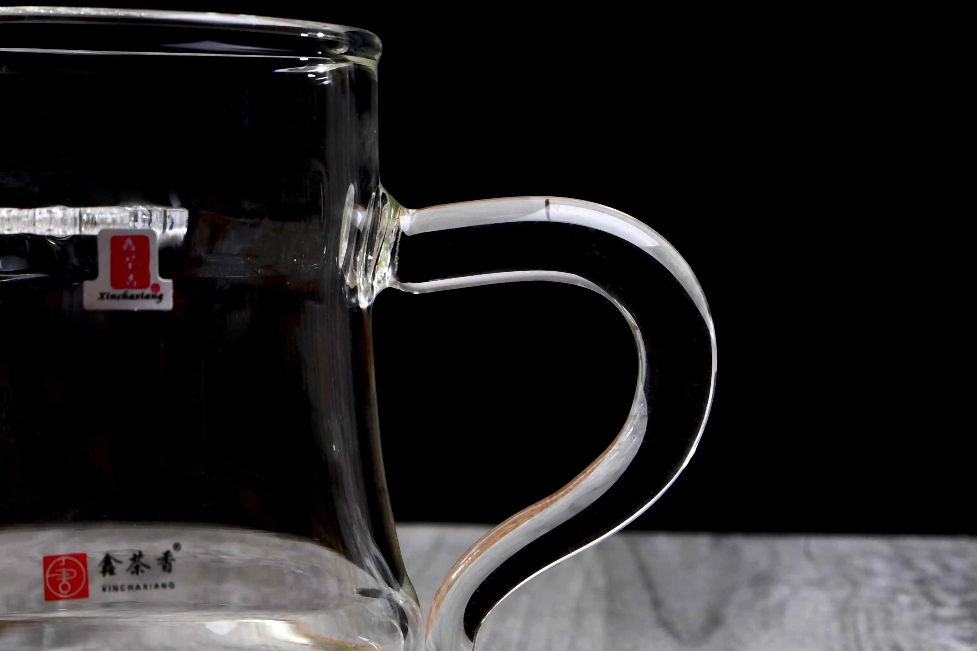 Grandpa Style Glass Cha Hai with Built-In Strainer