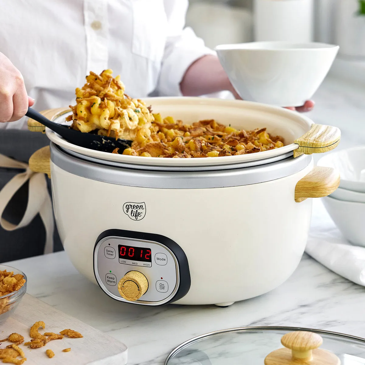 GreenLife Healthy Duo Slow Cooker | Cream