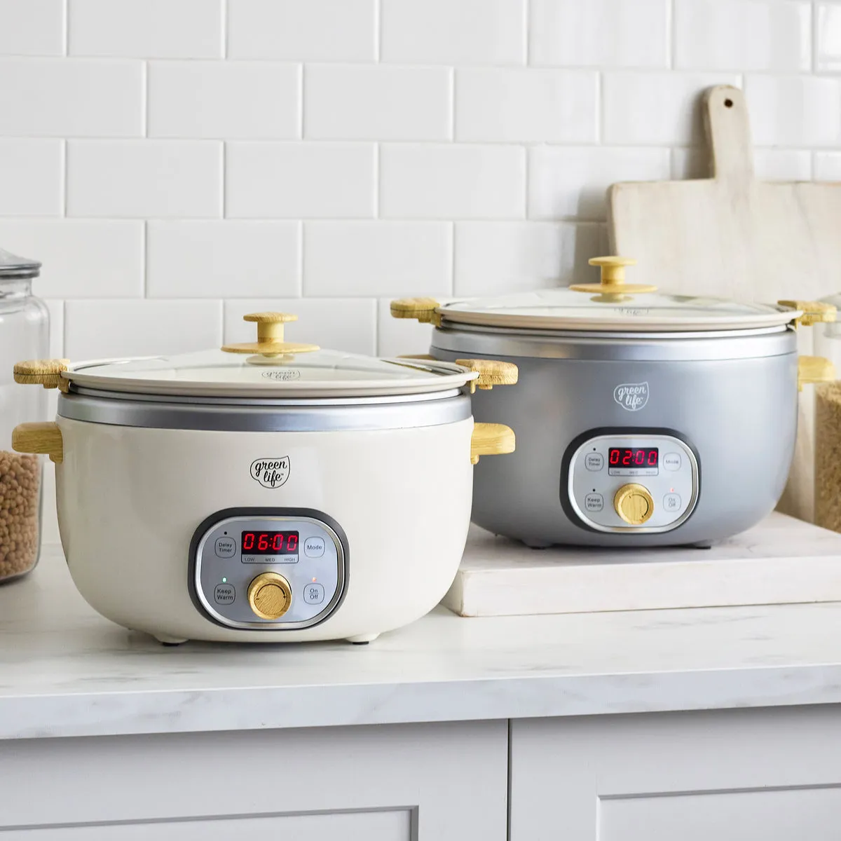 GreenLife Healthy Duo Slow Cooker | Cream