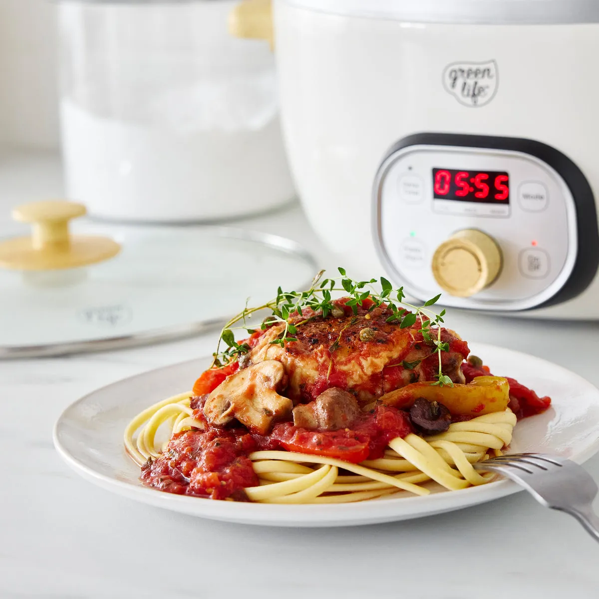 GreenLife Healthy Duo Slow Cooker | Cream