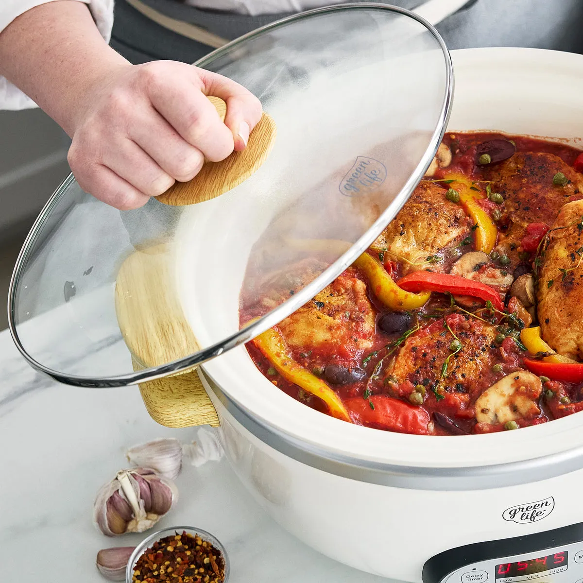 GreenLife Healthy Duo Slow Cooker | Cream