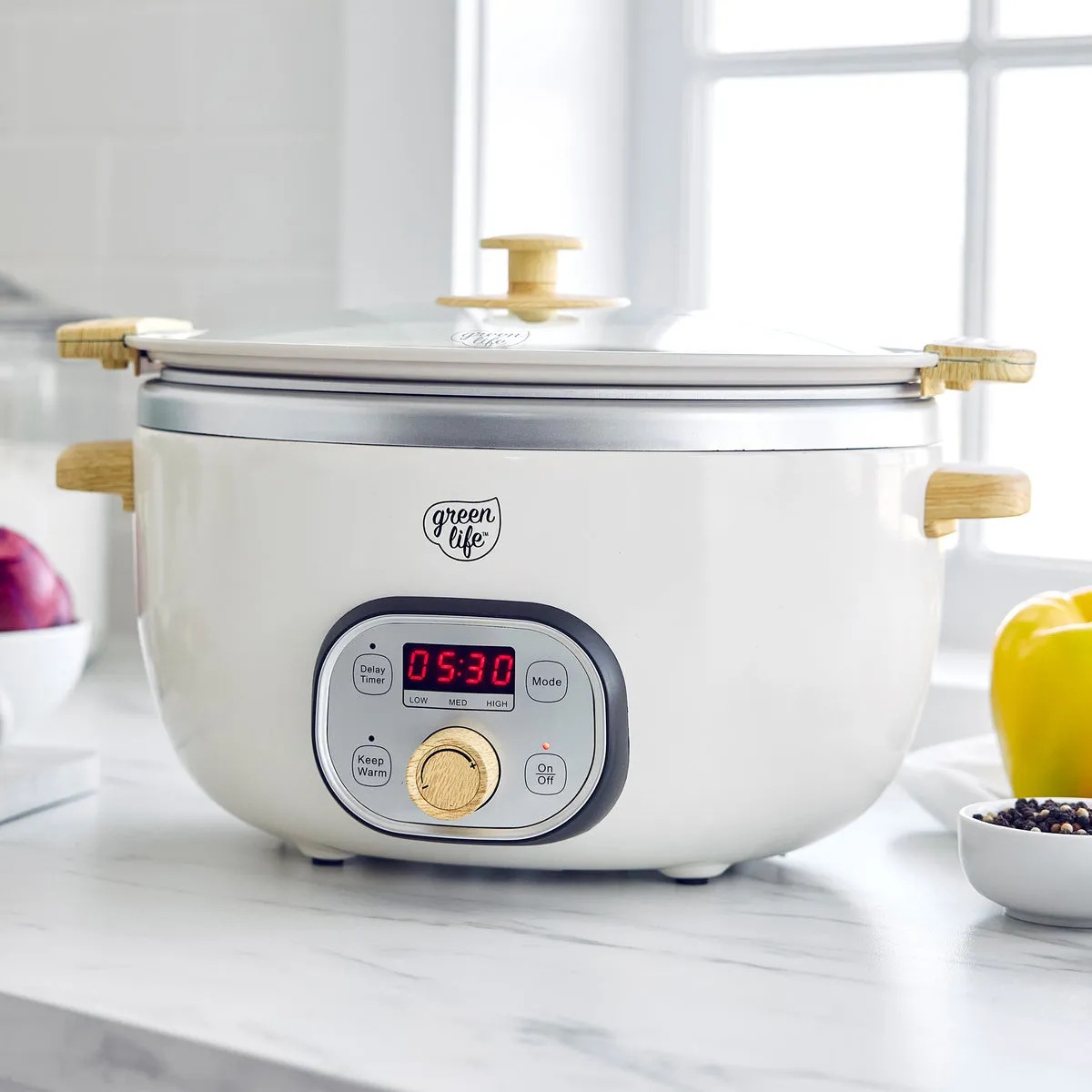GreenLife Healthy Duo Slow Cooker | Cream