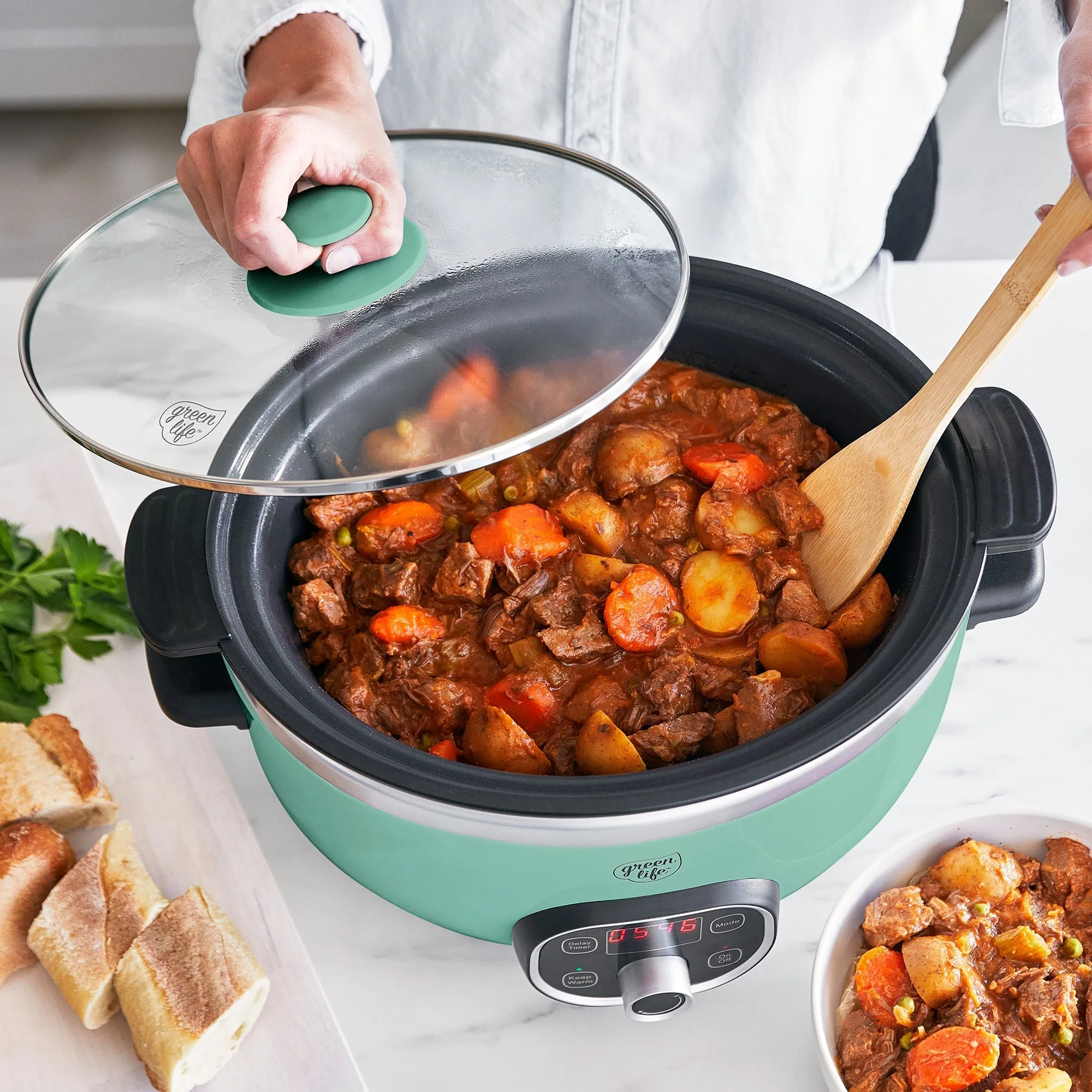 GreenLife Healthy Duo Slow Cooker | Turquoise