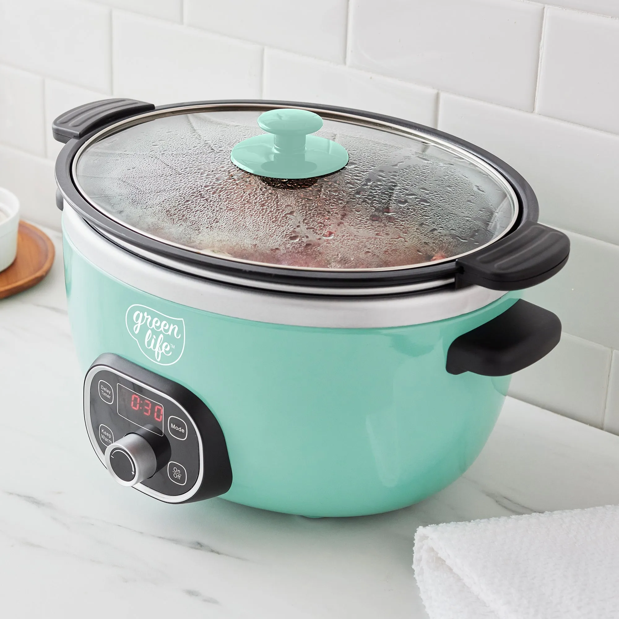 GreenLife Healthy Duo Slow Cooker | Turquoise