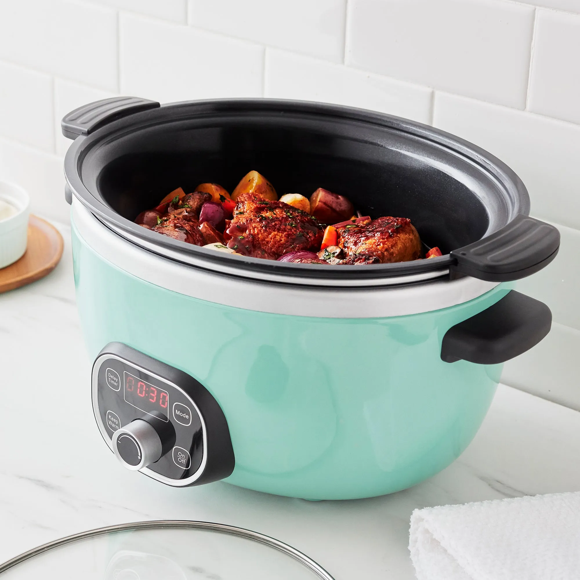 GreenLife Healthy Duo Slow Cooker | Turquoise