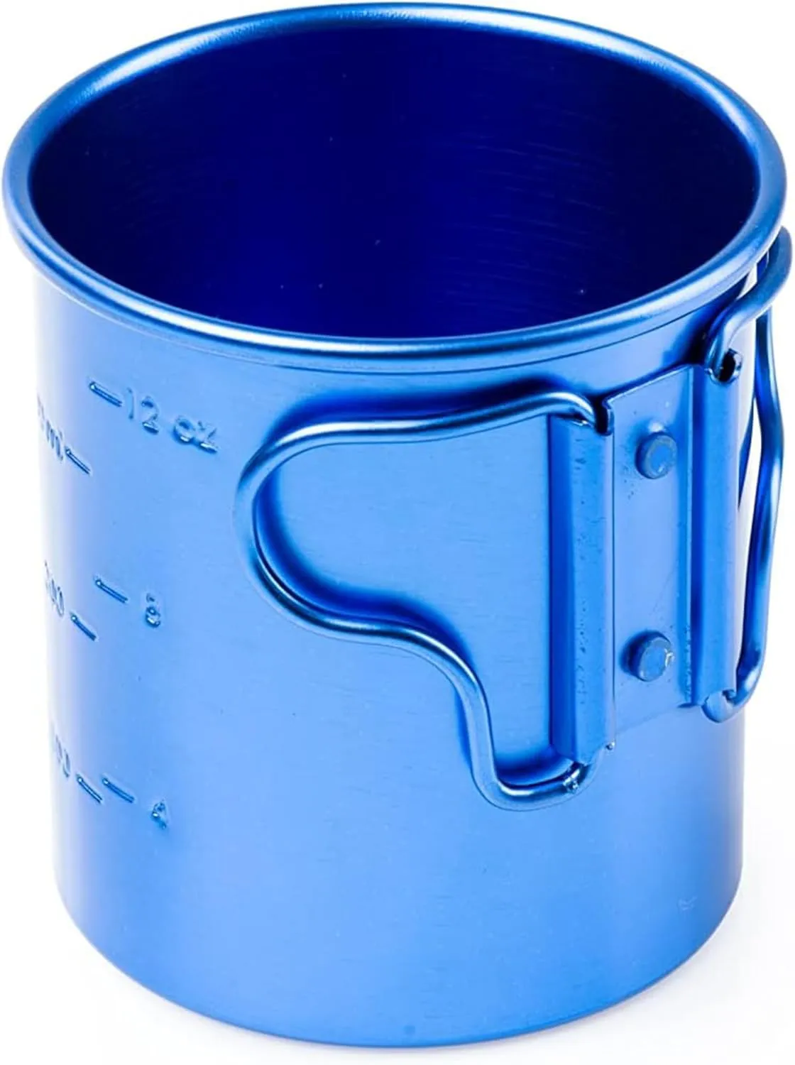 GSI Outdoors Bugaboo Cup - Ultralight Aluminum Camping & Backpacking Mug with Folding Handles - Hot Coffee, Tea, Soup (14oz)