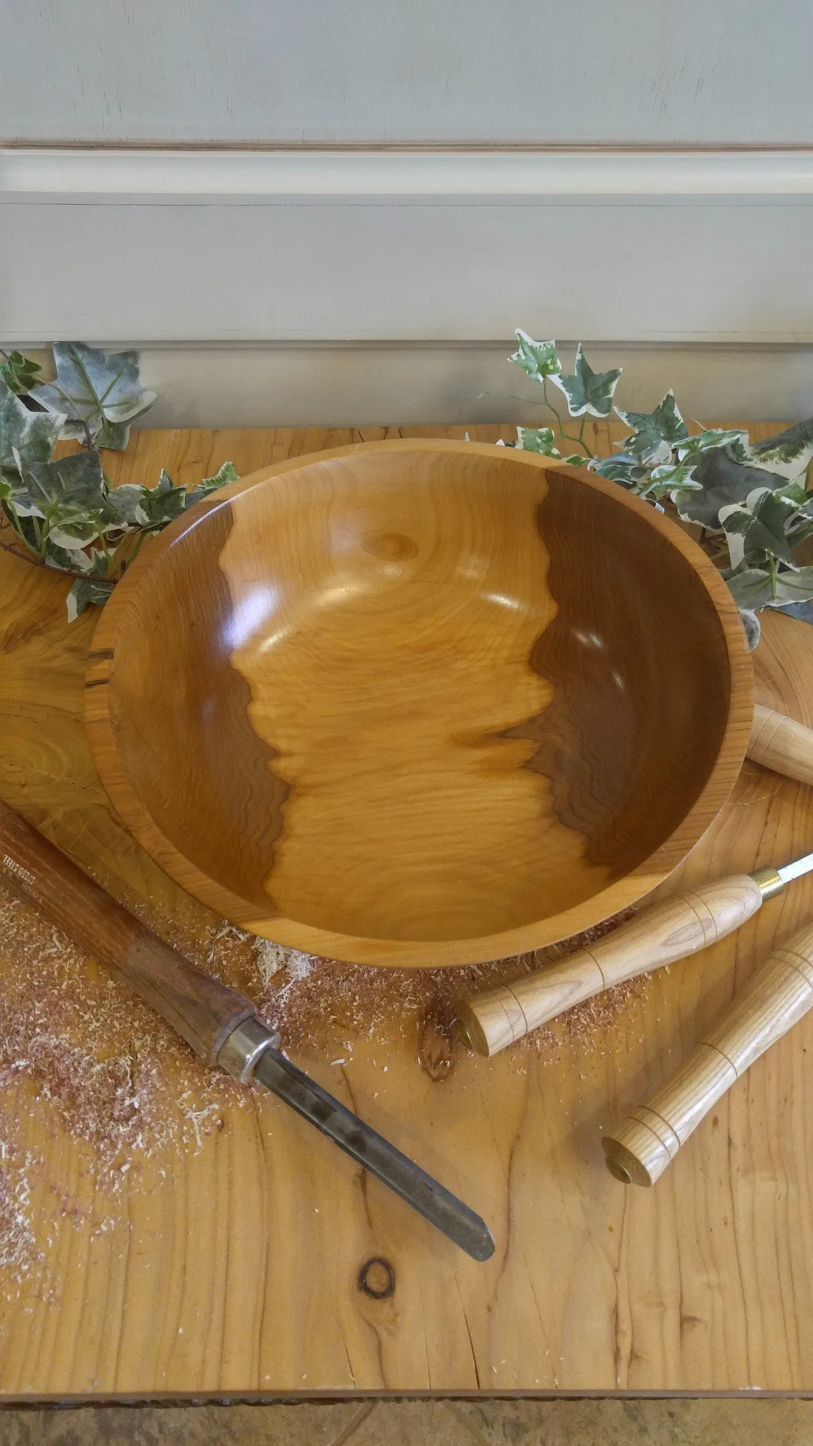 Hand-Turned Two-Toned Walnut Bowl