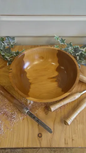 Hand-Turned Two-Toned Walnut Bowl