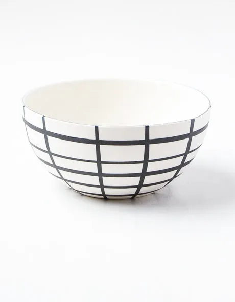 Handmade Porcelain Grid Bowls