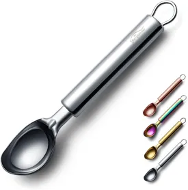 Ice Cream Scoop, Berglander Stainless Steel Cookie Scoop Melon Baller Scooper Cones, Specialty Tools and Gadgets, Ice Cream Spoon Food Scoop Easy To Clean Dishwasher Safe
