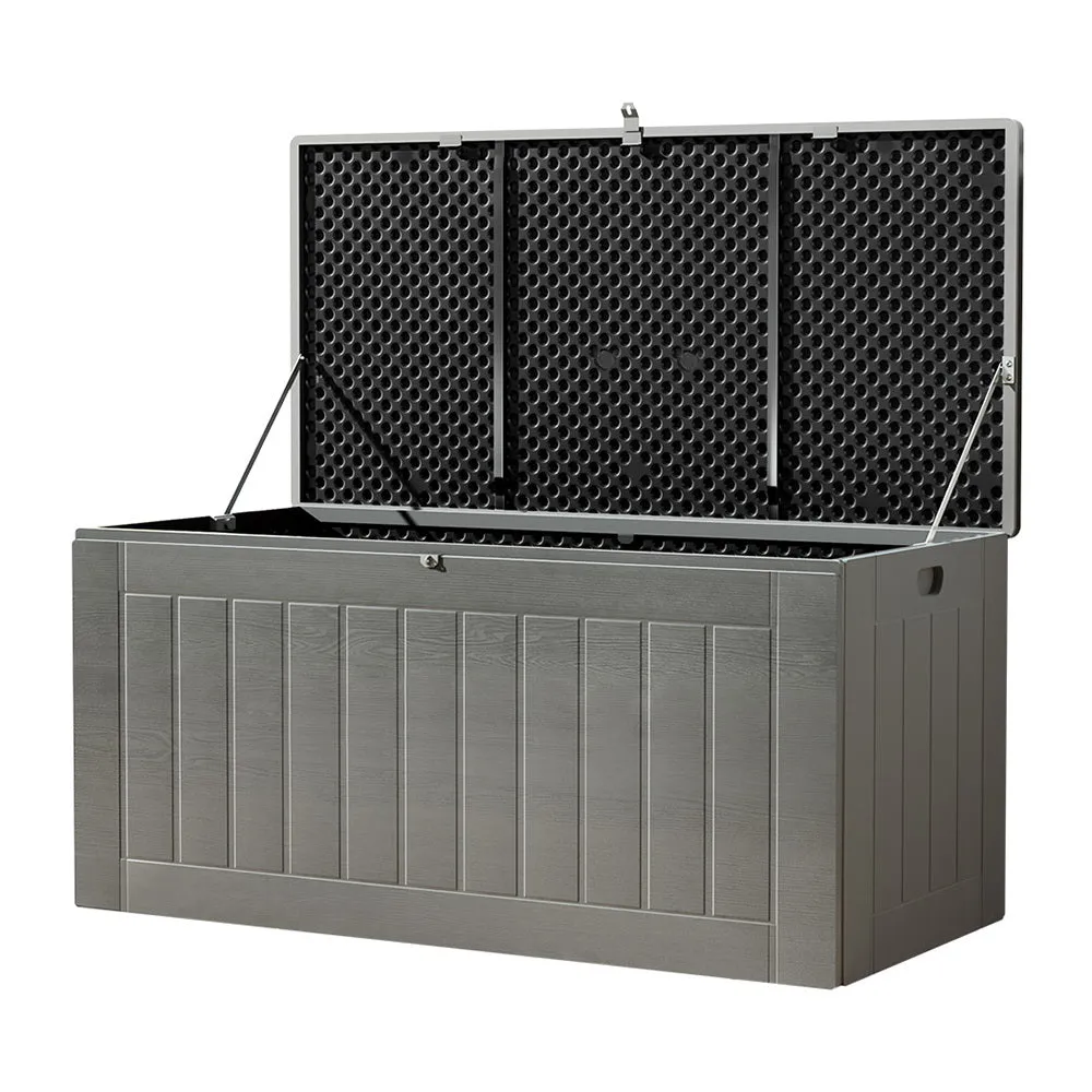 Lockable 830L Outdoor Storage Bench, Weather-resistant - Gardeon