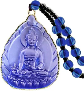 Medicine Buddha Necklace Goddess of Compassion Mercy Guan Yin Pendant Eliminate Suffering for Women Men Amulet Feng Shui Jewelry Blessing Gifts