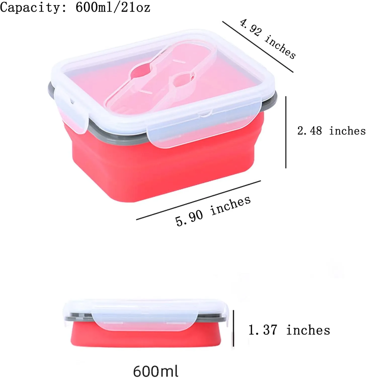 Mess Kit for Camping 1 Person Food Grade Collapsible Bowl and Cup with Lids and Spork, Includes Bear Luch Bag Backpacking Gear for Outdoor Camping, Hiking, Travel, Toddler Snacks