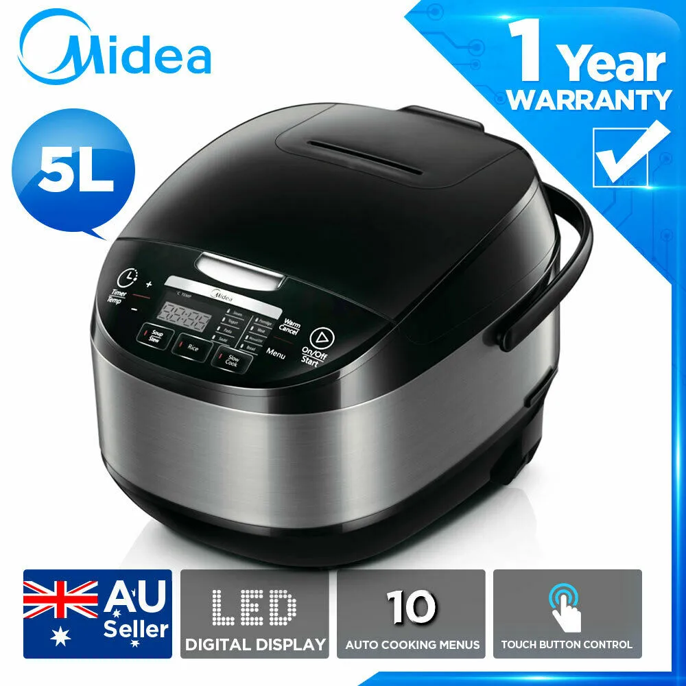 MIDEA Multi Function Rice Cooker 5L capacity 900W 10 Auto cooking menus MB-FS5077