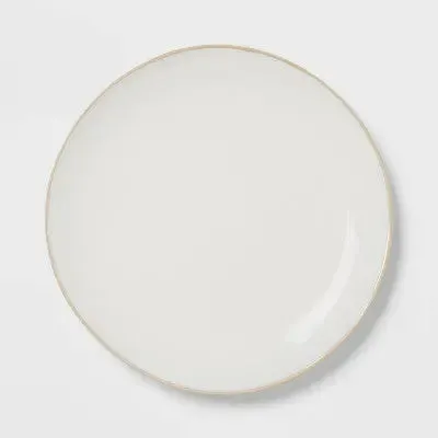 New - 12pc Stoneware Wethersfield Artisan Dinnerware Set White - Threshold