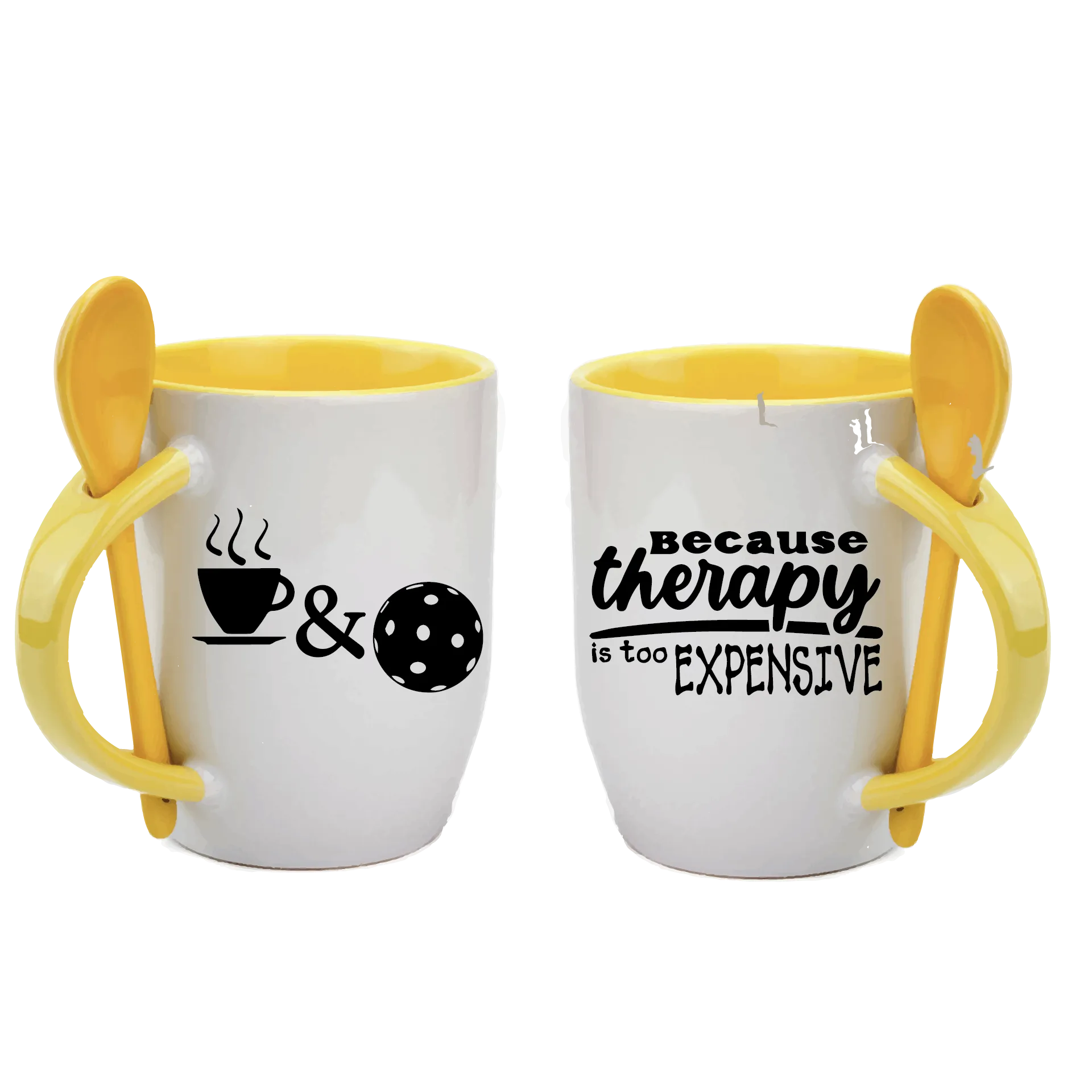 Pickleball Because Therapy Is Too Expensive | Pickleball Coffee Cup | Fun Pickleball Gifts