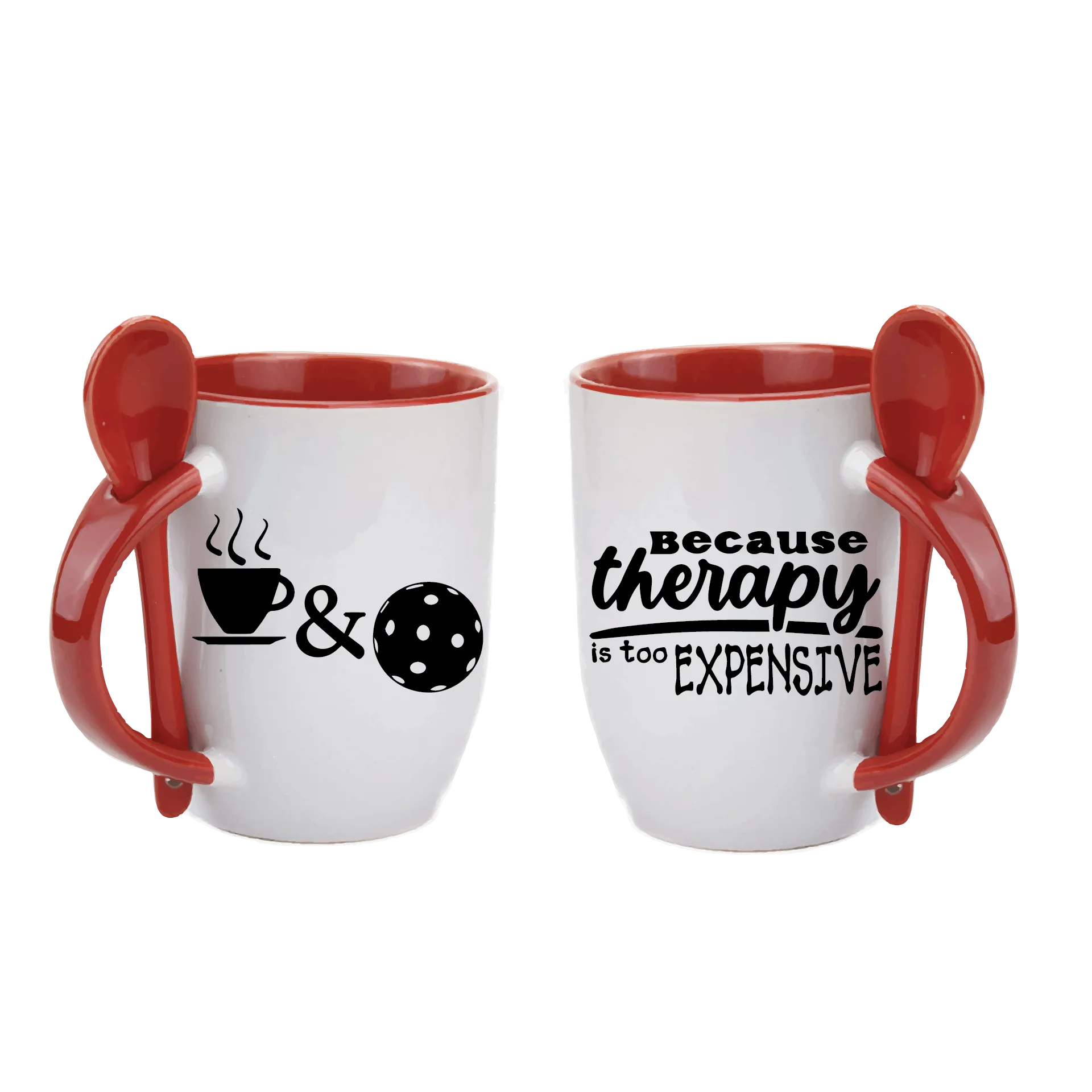 Pickleball Because Therapy Is Too Expensive | Pickleball Coffee Cup | Fun Pickleball Gifts