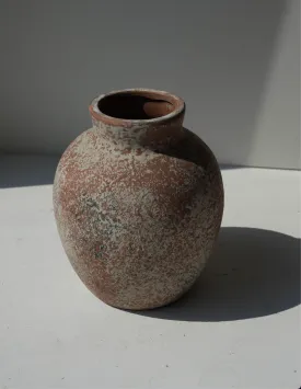 Shelly White   Brown Ceramic Vase