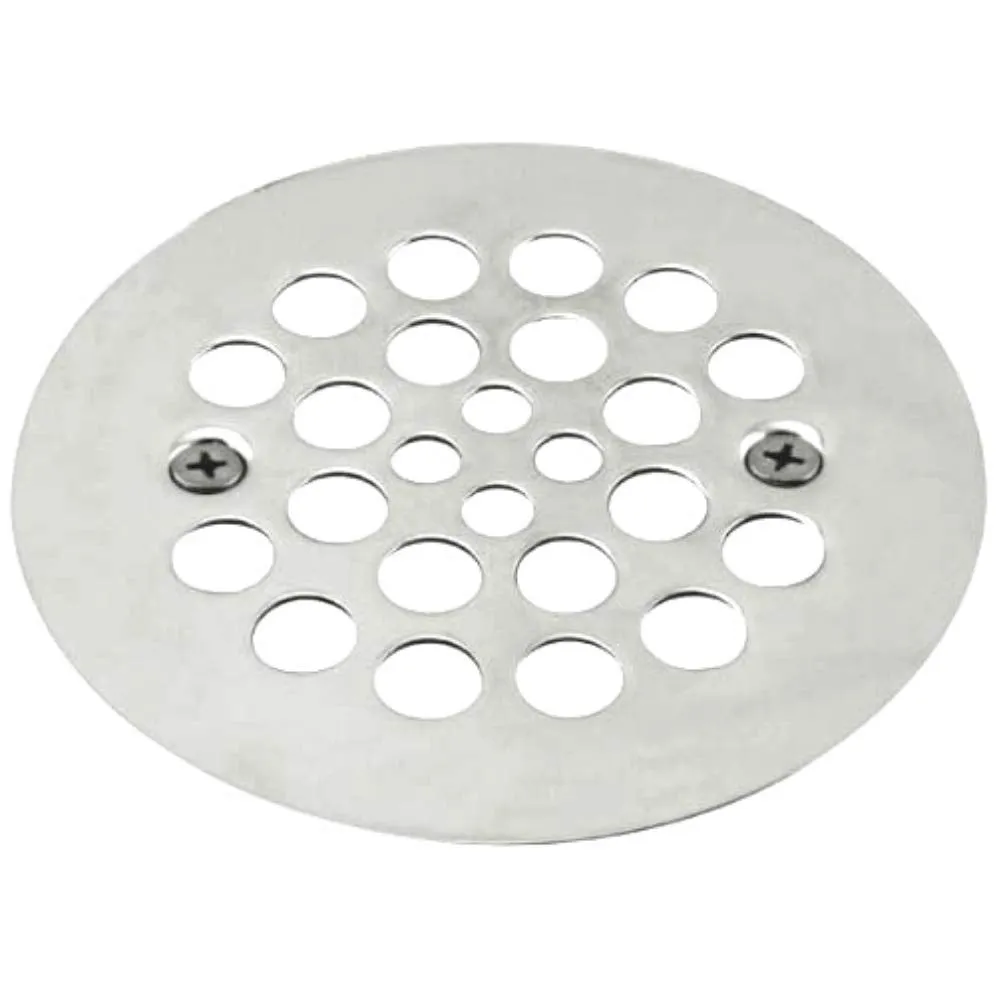 Shower Drain Cover, All Brass Construction, 4-1/4 inches outside diameter (Brushed Nickel