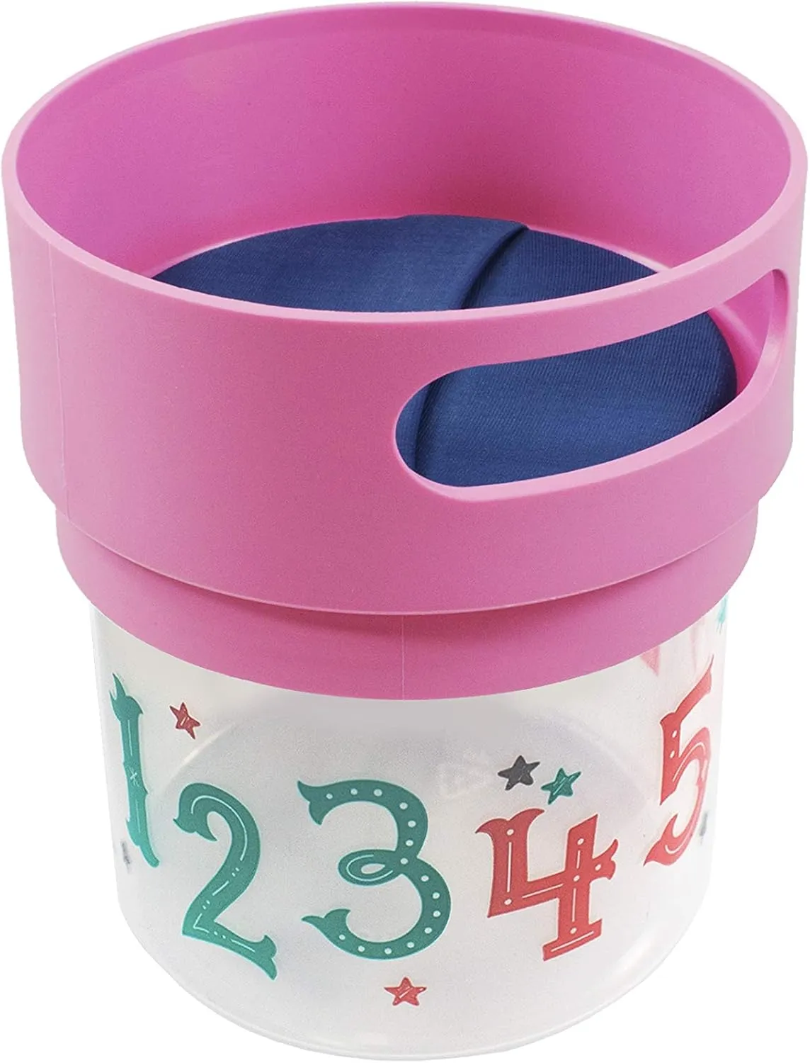 Spill Proof Snack Cup Pink 12 Ounce jar, Made in The USA