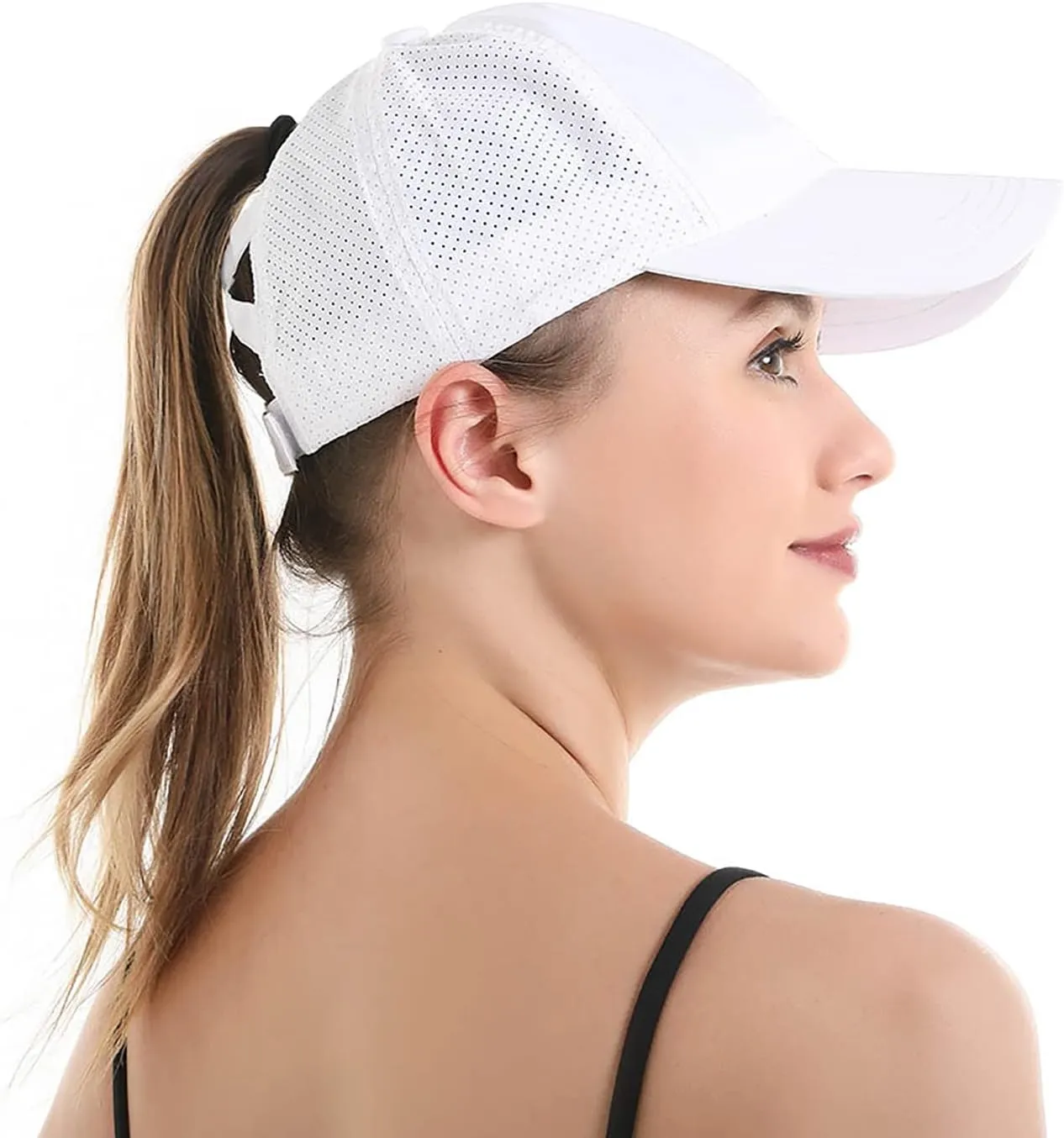 Women Ponytail Baseball Caps Mesh Quick Dry Baseball Hat with Ponytail Hole Outdoor Running Sports Trucker Hat