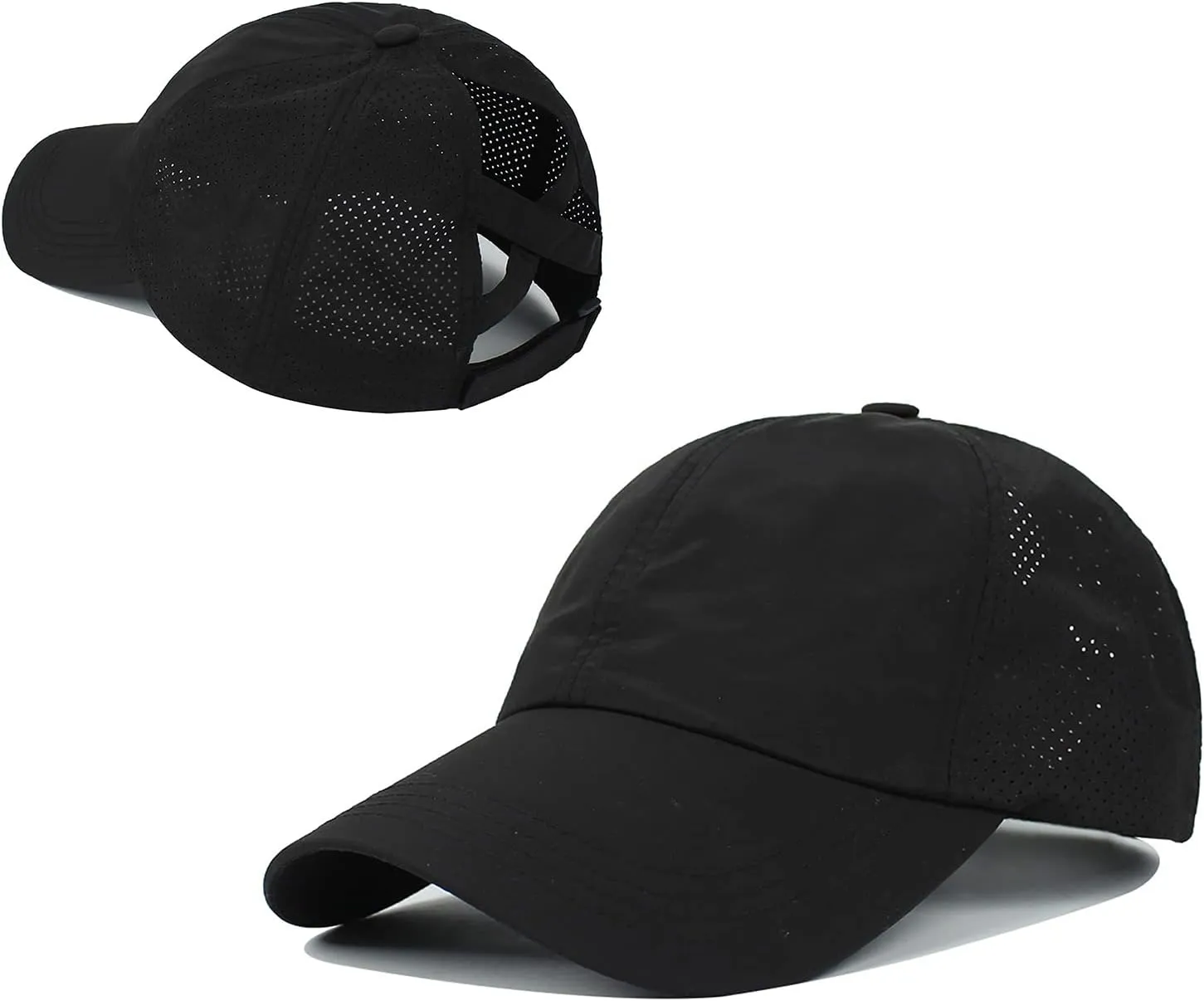 Women Ponytail Baseball Caps Mesh Quick Dry Baseball Hat with Ponytail Hole Outdoor Running Sports Trucker Hat