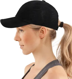 Women Ponytail Baseball Caps Mesh Quick Dry Baseball Hat with Ponytail Hole Outdoor Running Sports Trucker Hat